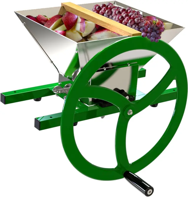 7L Manual Fruit & Apple Crusher With Wheel