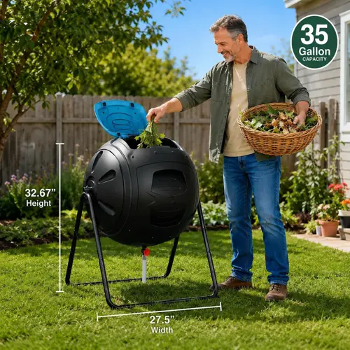 130L Garden Tumbler Compost Bin