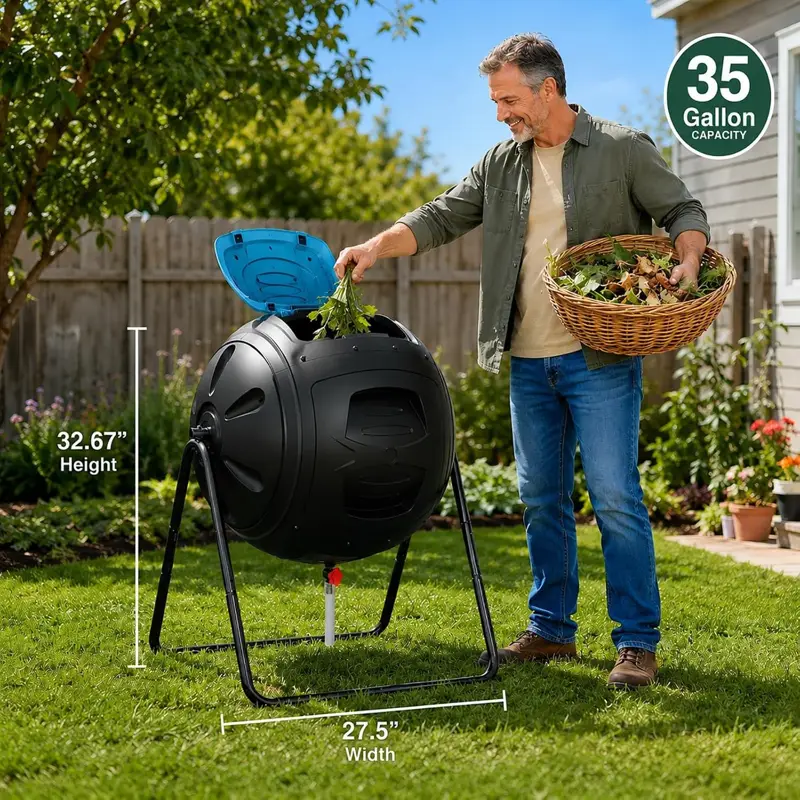 130L Garden Tumbler Compost Bin